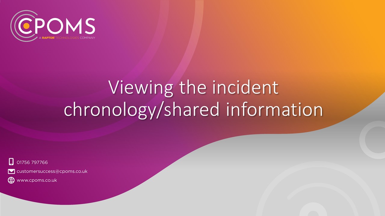 CPOMS Engage Video Library